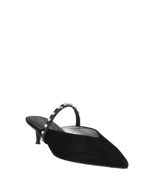 McQueen Black Mules & Clogs