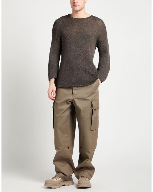 Forme D'expression Gray Dark Sweater Linen for men