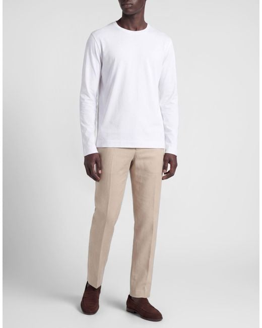 Fedeli White T-Shirt Cotton for men