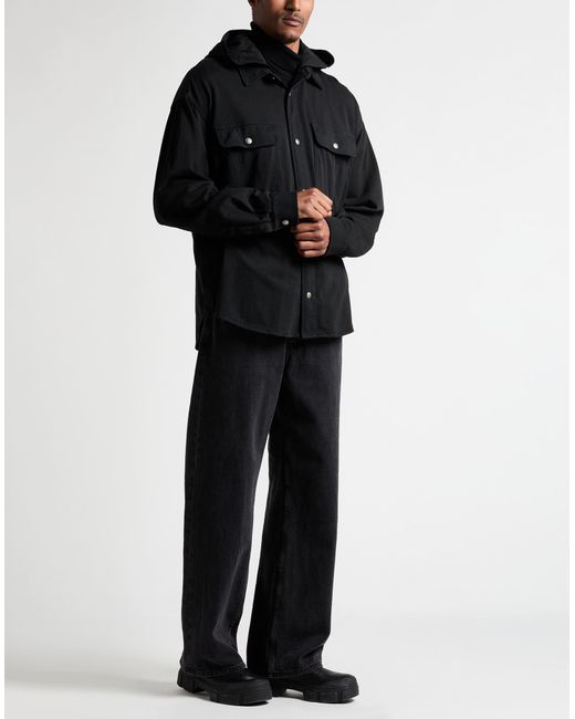 Palm Angels Black Shirt Cotton for men