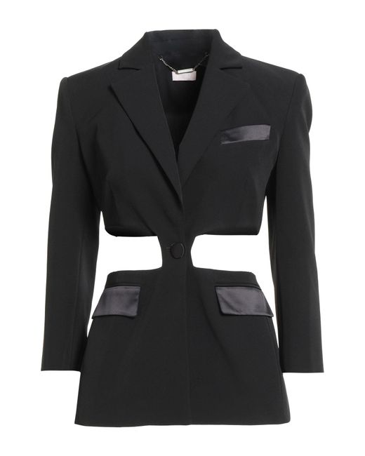 Liu Jo Black Blazer Polyester, Elastane