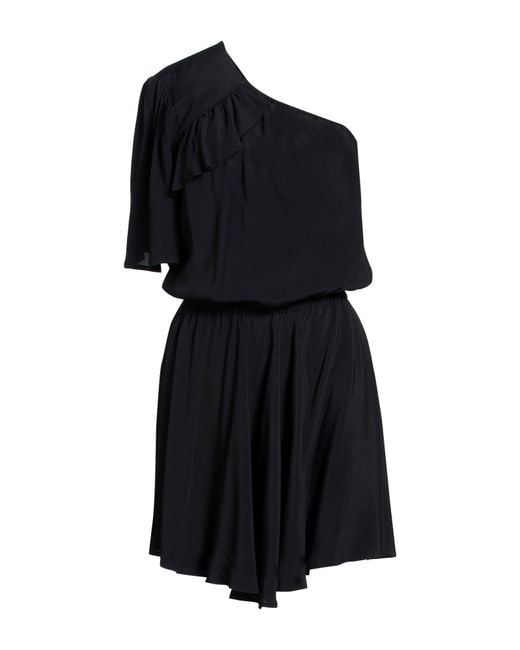 8pm Black Mini Dress Acetate, Silk
