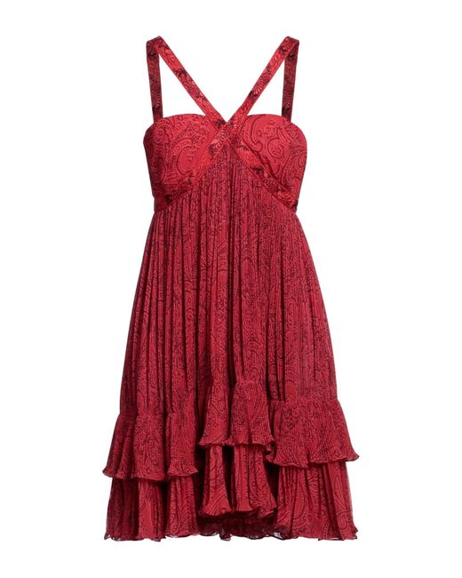 Etro Red Mini Dress