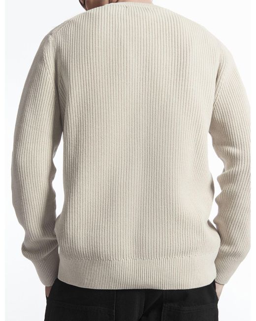COS Natural Stone-washed Knitted Sweater for men