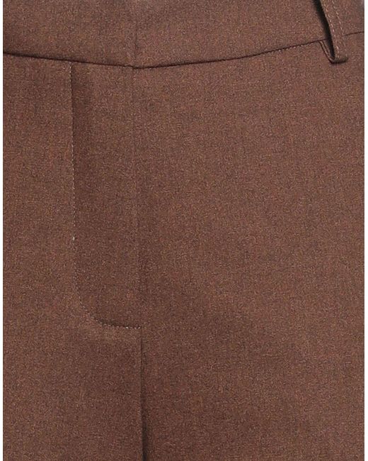 Alysi Brown Crème Pants Viscose, Polyester, Wool, Elastane