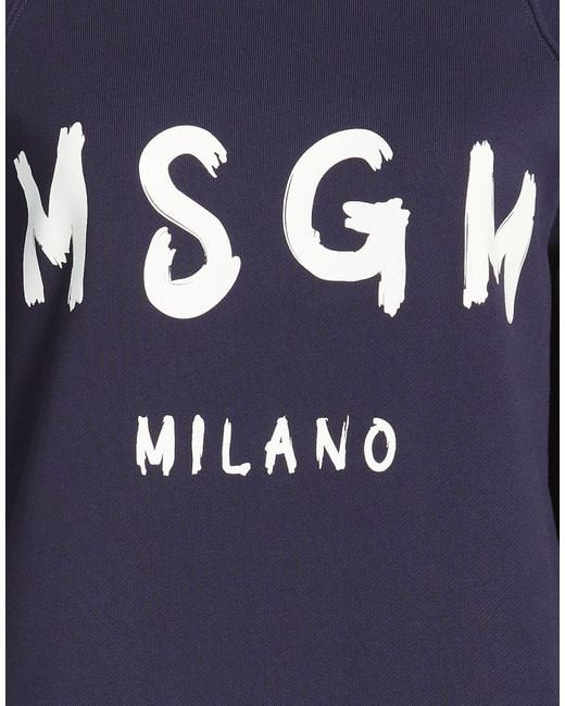 MSGM Blue Midnight Sweatshirt Cotton