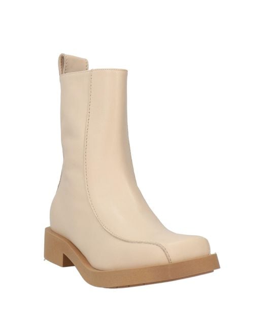 Alysi Natural Ankle Boots Leather
