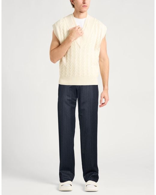 Isaia Blue Pants Wool for men