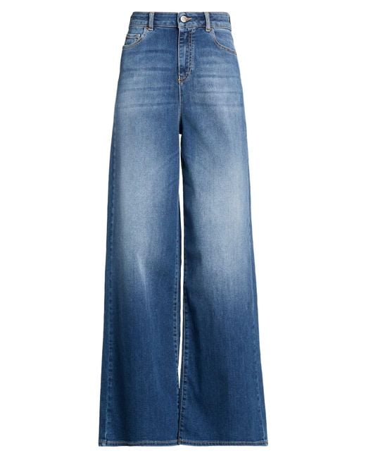 Emporio Armani Blue Jeans Cotton, Polyester, Viscose, Elastane