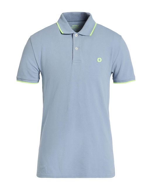 Ecoalf Men's Blue Polo Shirt Organic Cotton, Elastane