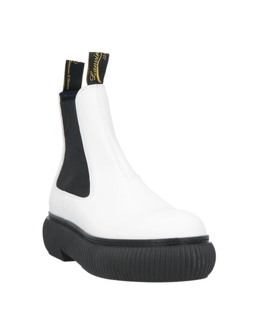 Lanvin White Ankle Boots Calfskin for men