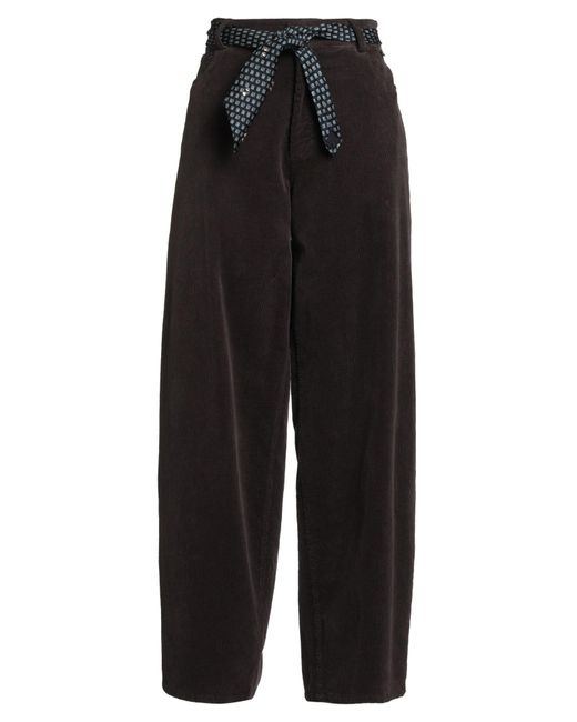 Souvenir Clubbing Black Dark Pants Cotton, Elastic Fibres