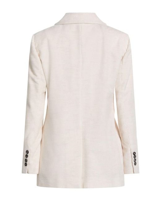 Brunello Cucinelli Natural Blazer Viscose, Cotton