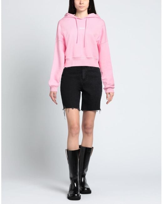 MSGM Pink Sweatshirt Cotton