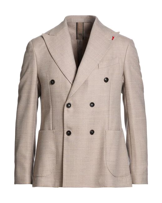 MULISH Natural Blazer Polyester, Wool for men