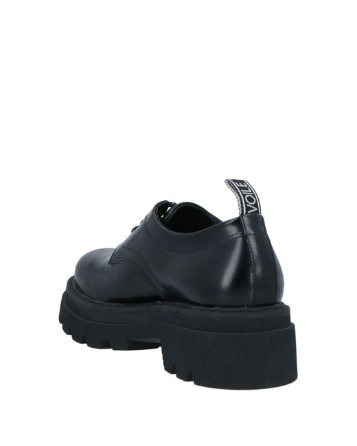 Voile Blanche Black Lace-up Shoes