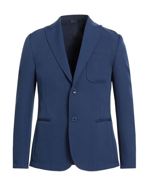 Daniele Alessandrini Blue Couture Paris Blazer Polyester, Elastane for men