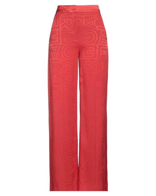 Karl Lagerfeld Red Pants Acetate, Viscose
