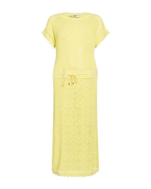 Twinset Yellow Midi Dress