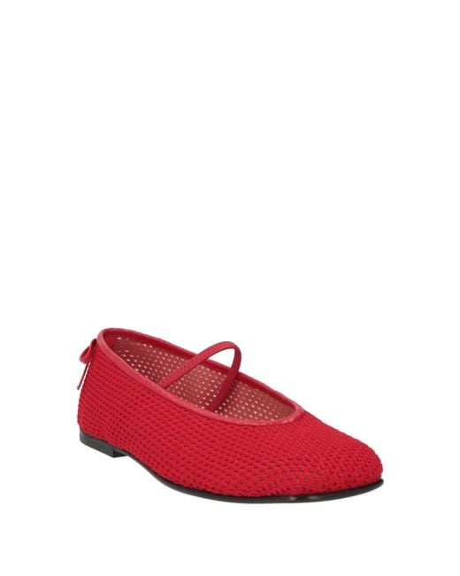 NODALETO Red Ballet Flats