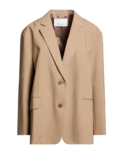 Frankie Shop Natural Camel Blazer Polyester, Elastane