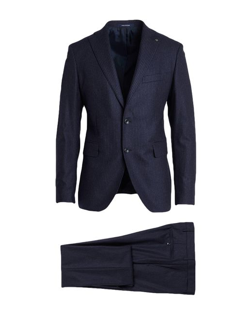Tagliatore Blue Suit Virgin Wool, Elastane for men