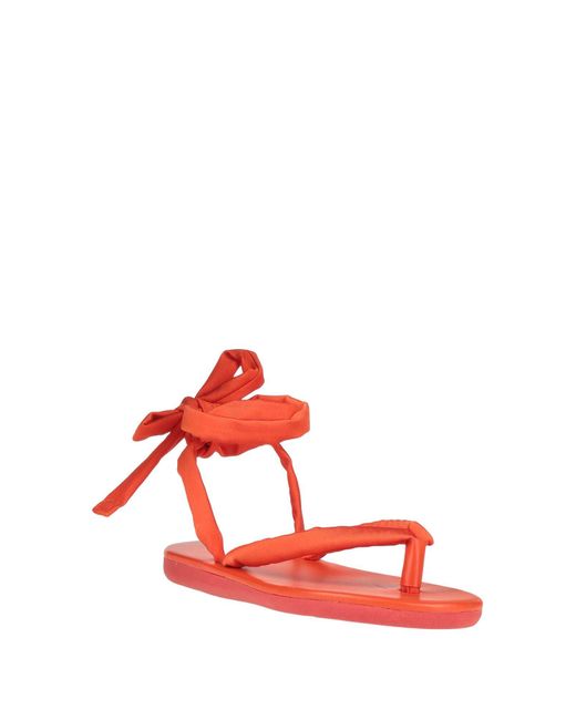 Ancient Greek Sandals Red Thong Sandal