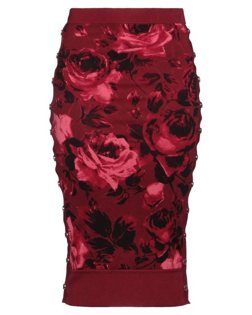 Blugirl Blumarine Red Midi-Rock