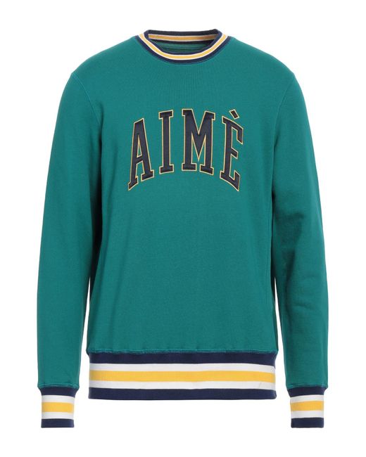 Aimé Leon Dore Green Sweatshirt Cotton for men
