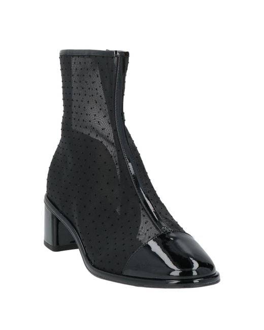 Tory Burch Black Ankle Boots Leather, Textile Fibers