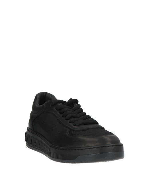 Born Outside Black Sneakers Leather, Textile Fibers