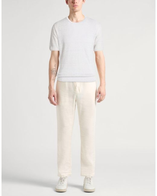 120% Lino White Sweaters for men