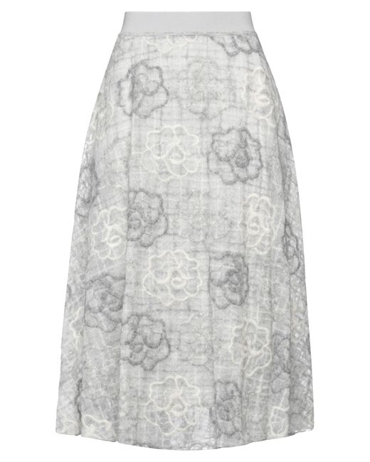 D.exterior Gray Midi Skirt