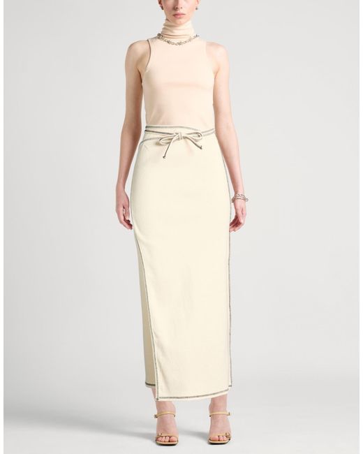 Baserange Natural Cream Maxi Skirt Organic Cotton, Hemp, Elastane