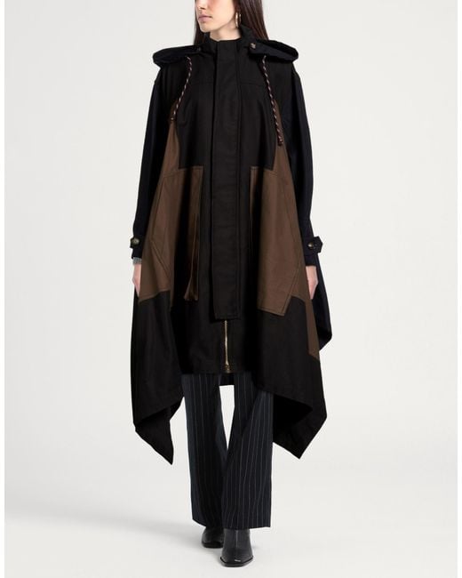 Colville Black Midnight Overcoat & Trench Coat Cotton
