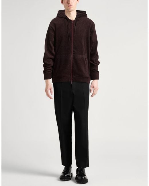 Lardini Brown Burgundy Sweatshirt Viscose, Cotton, Wool, Elastane for men