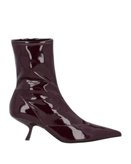 Sergio Rossi Purple Ankle Boots
