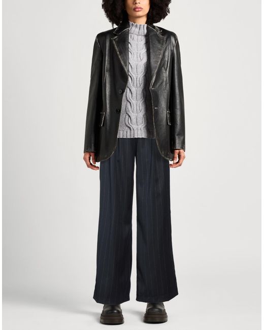 Caractere Blue Pants Polyester, Viscose, Elastane