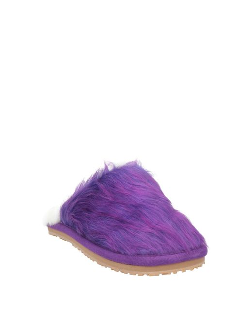 Mou Purple House Slipper Leather