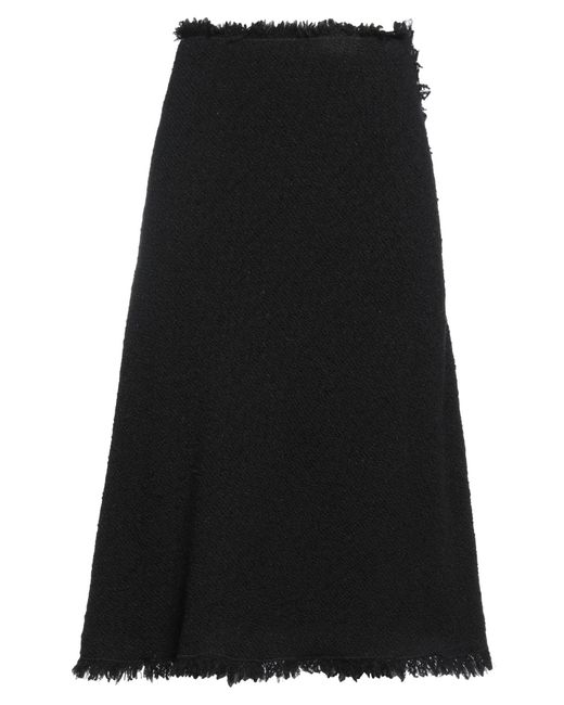 Alberta Ferretti Black Midi Skirt