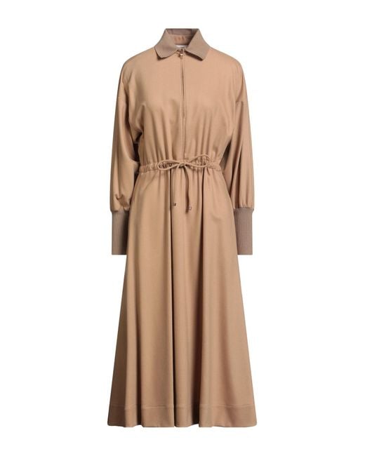 Agnona Natural Midi Dresses