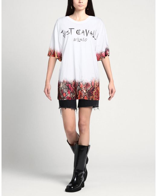 Just Cavalli White T-Shirt Cotton