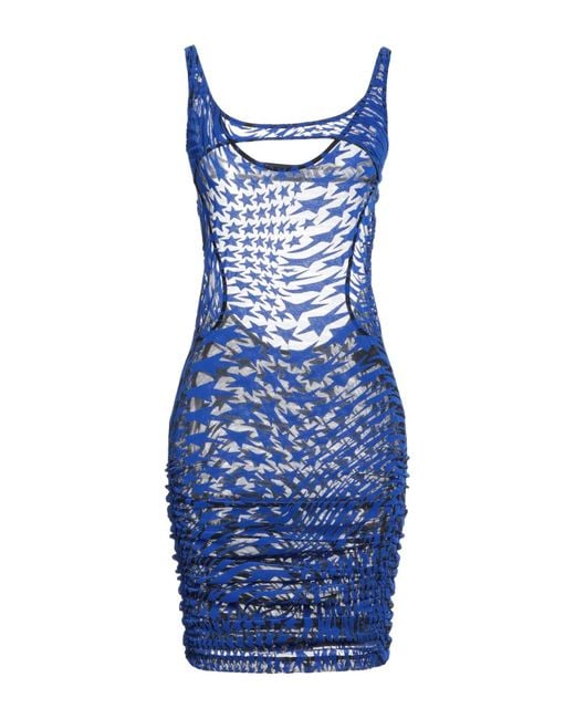Mugler Blue Mini Dress