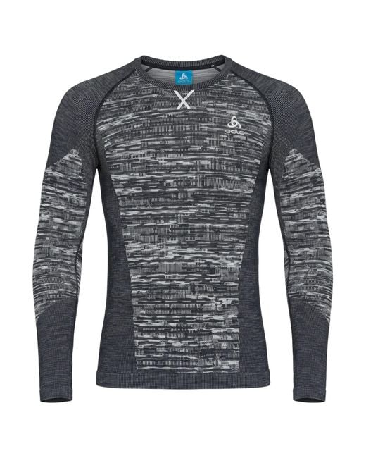 Odlo Blue Charcoal T-Shirt Recycled Polyester, Recycled Polyamide, Polyamide, Recycled Elastane, Elastane for men