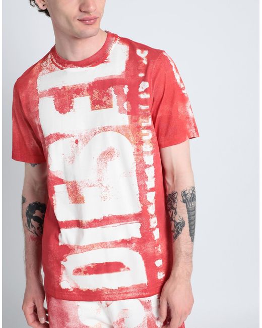 T-shirt di DIESEL in Red da Uomo