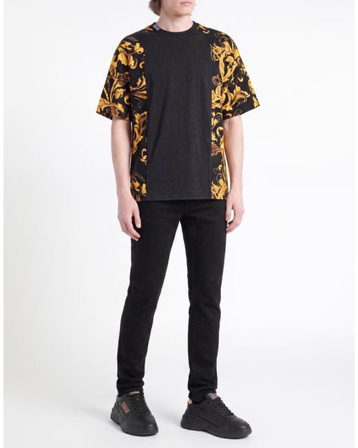 Versace Jeans Couture Black T-Shirt Cotton for men
