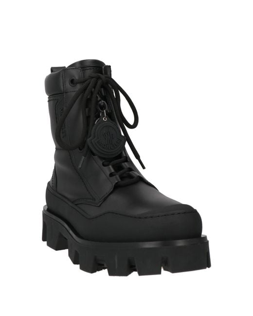 Moncler Black Ankle Boots Leather for men
