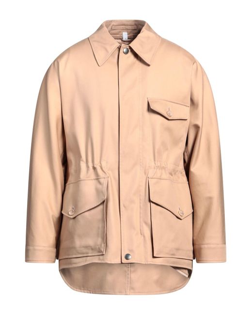 Burberry Natural Camel Jacket Cotton for men