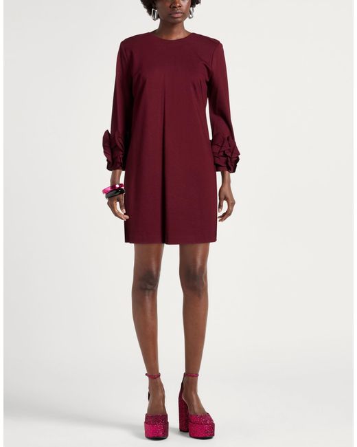 MEIMEIJ Red Mini Dress Viscose, Polyamide, Elastane