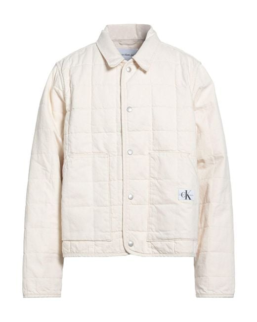 Calvin Klein White Jacket Cotton for men